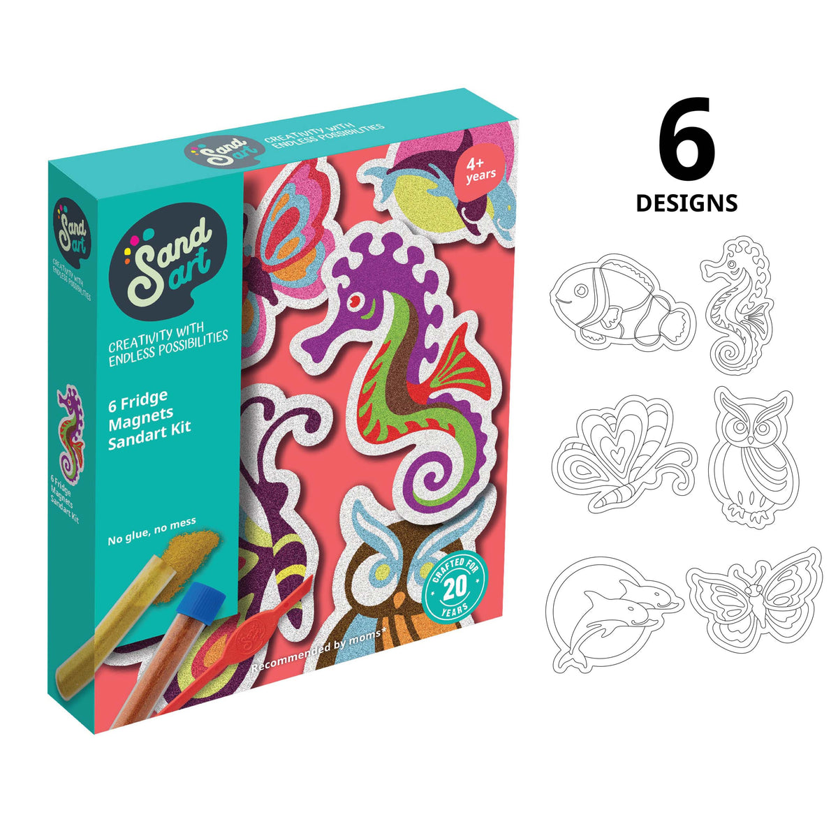 Sand Art Fridge Magnets