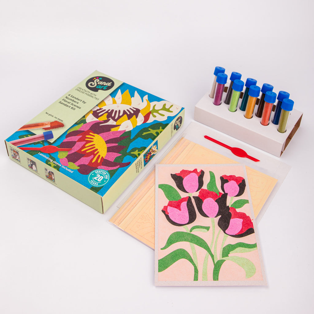 Floral Scenes – Sand Art by Numbers